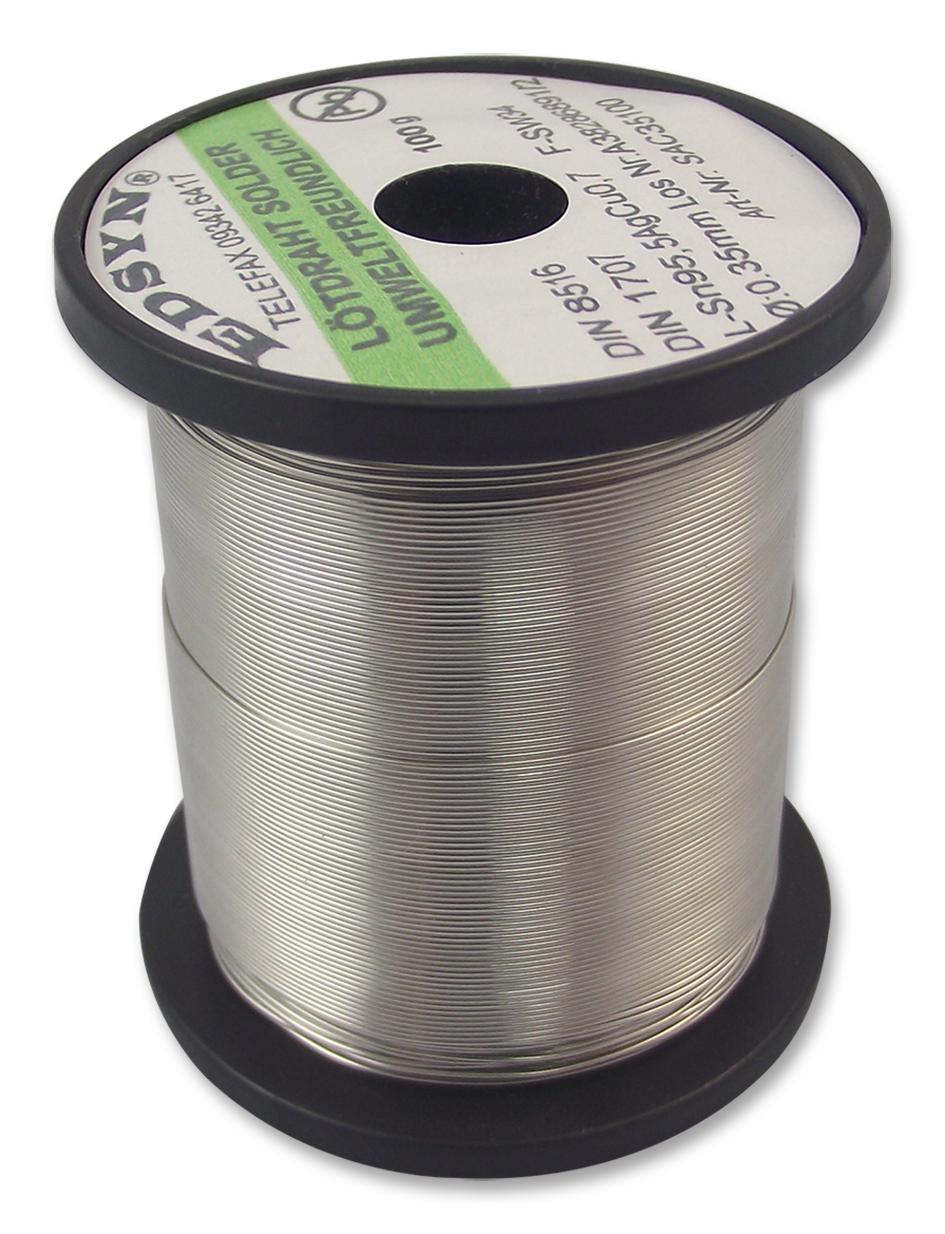 SAC35100 SOLDER WIRE, LEAD FREE, 0.35MM, 100G EDSYN