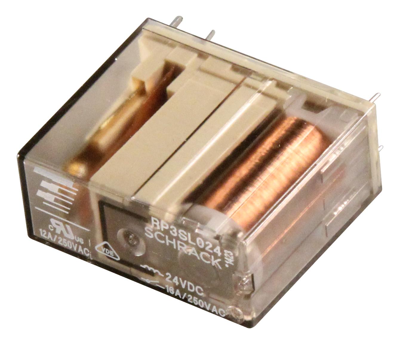 RP3SL024 RELAY, SPST-NO, 250VAC, 16A TE CONNECTIVITY