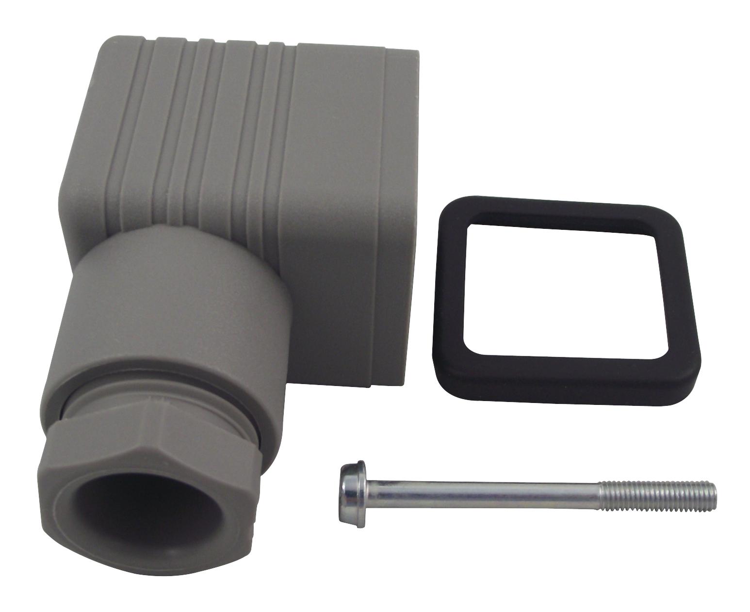 GDML 2011 GB1 GRAU/GREY RECTANGULAR CONN, PLUG, 2+PE WAY, CABLE HIRSCHMANN