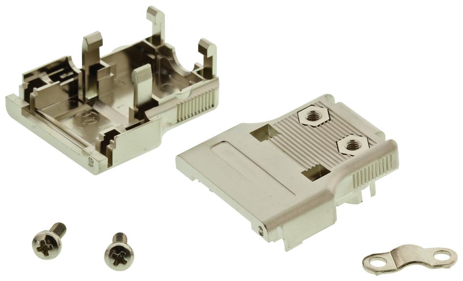 DE121073-154 BACKSHELL, D, METALLISED, 9WAY ITT CANNON