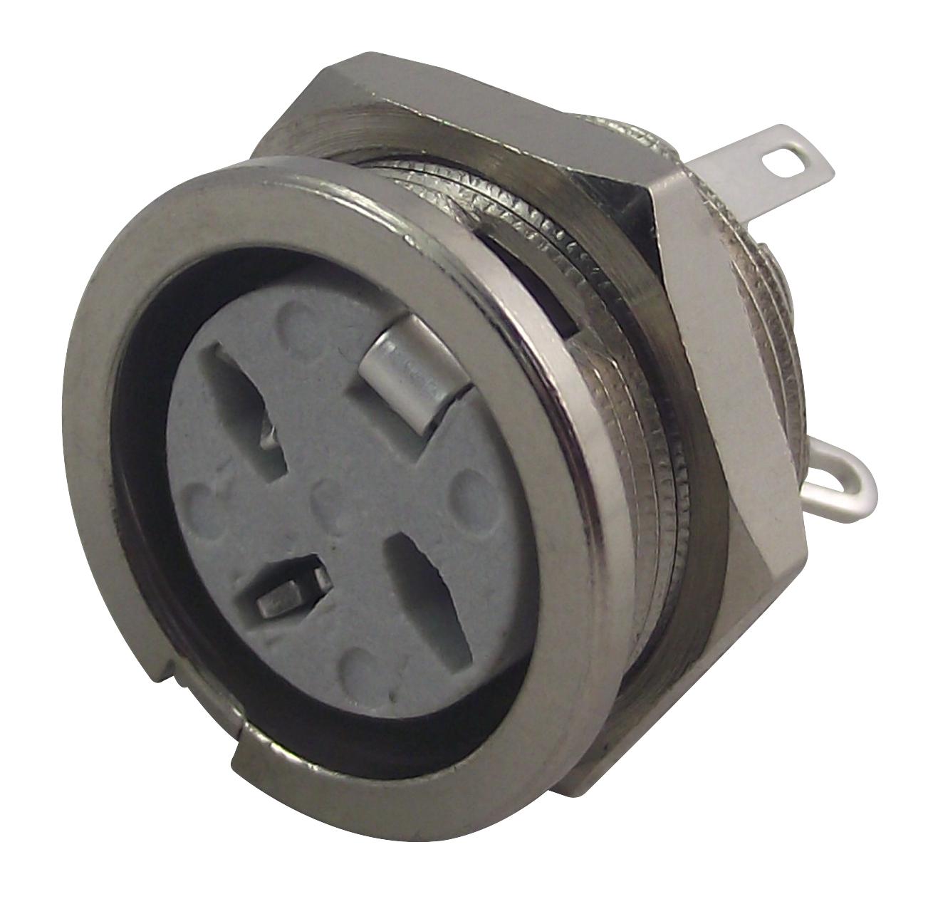 650-0300 SOCKET, DIN, SCREENED, 3POLE DELTRON COMPONENTS