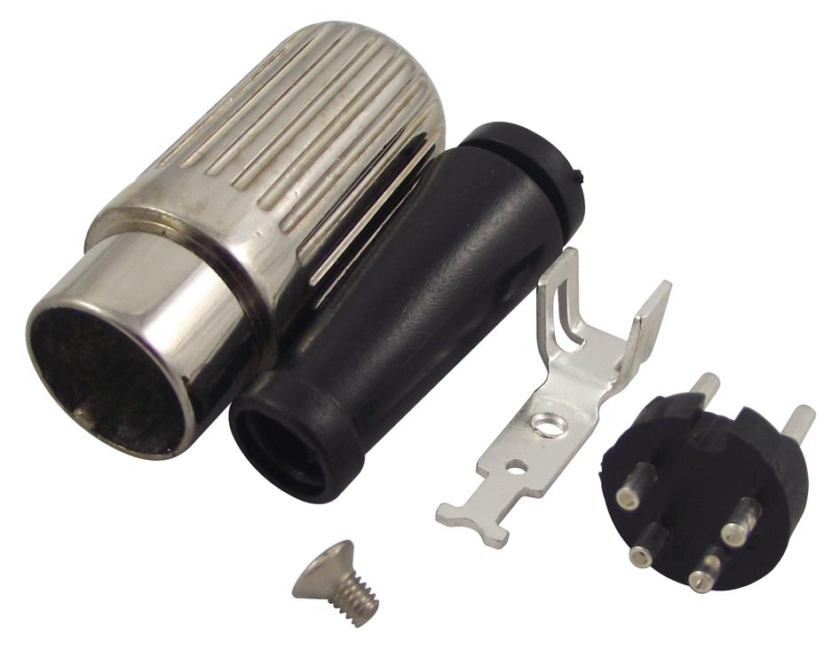 610-0400 PLUG, DIN, SCREENED, 4POLE DELTRON COMPONENTS