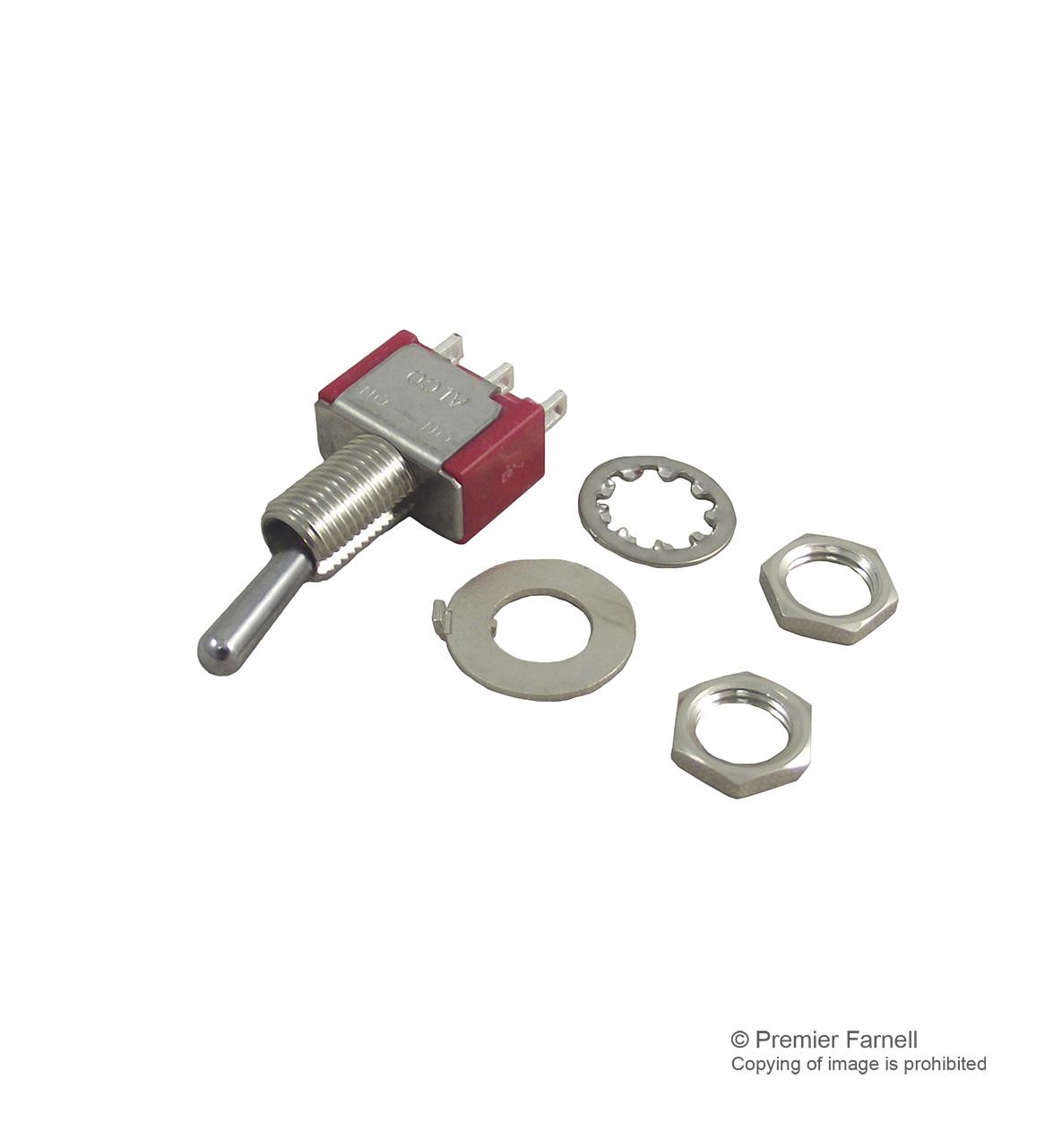 A101SYZQ04 SWITCH, SPDT, 5A, 125VAC, WIRE LUG TE CONNECTIVITY