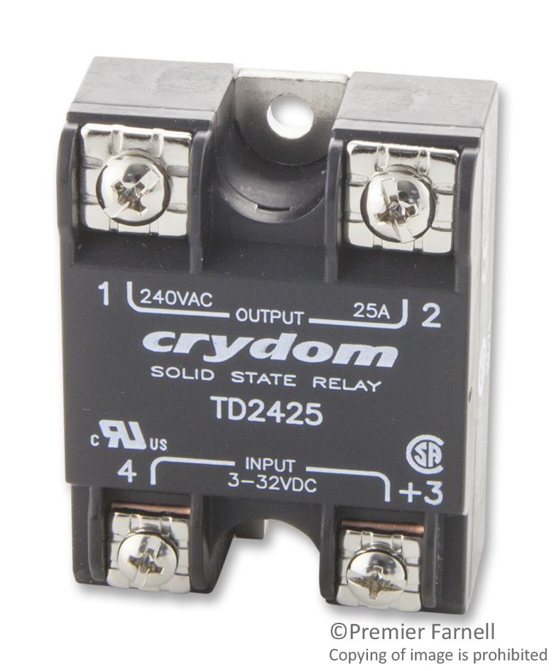 TD2425 SSR, PANEL MOUNT, 280VAC, 32VDC, 25A SENSATA/CRYDOM