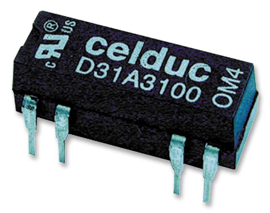 D31A3100 RELAY, REED, SPST-NO, 100V, 0.5A, THT CELDUC