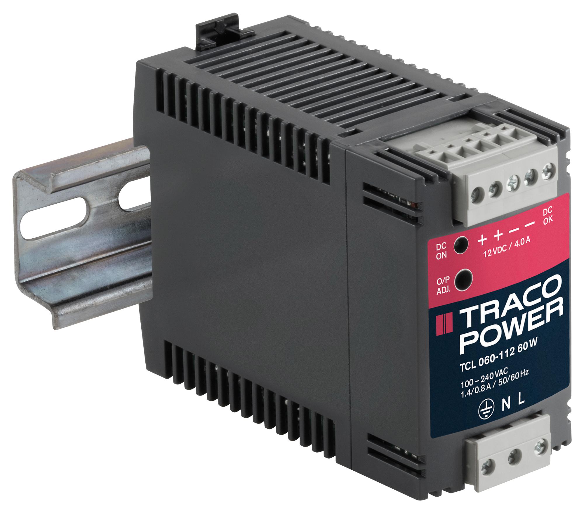 TCL 060-124 PSU, DIN RAIL, 60W, 24V TRACO POWER