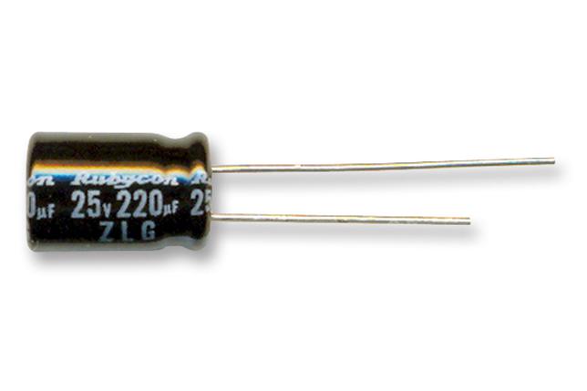 25ZLG100MEFC6.3X11 CAP, 100µF, 25V, 20% RUBYCON