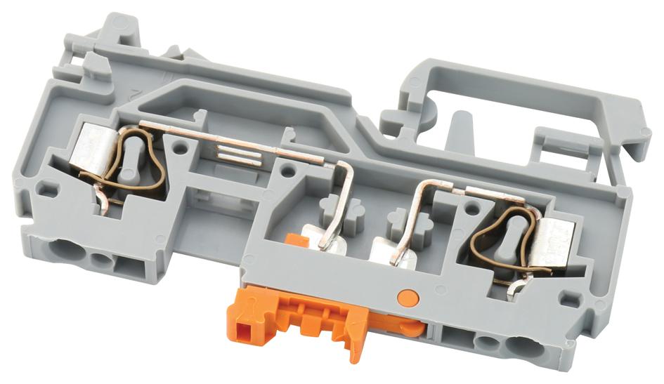 280-870 TERMINAL BLOCK, DIN RAIL, 2POS, 12AWG WAGO