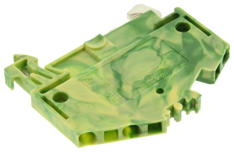 280-637 TERMINAL BLOCK, DIN RAIL, 3POS, 12AWG WAGO