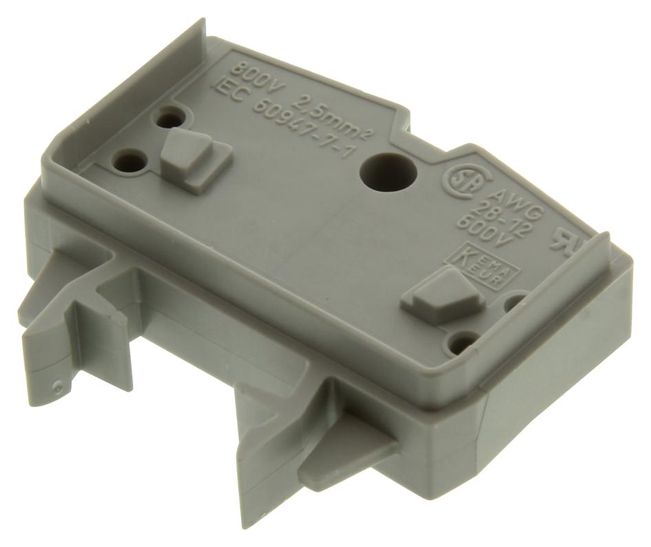 264-701 TERMINAL BLOCK, DIN RAIL, 2POS, 12AWG WAGO