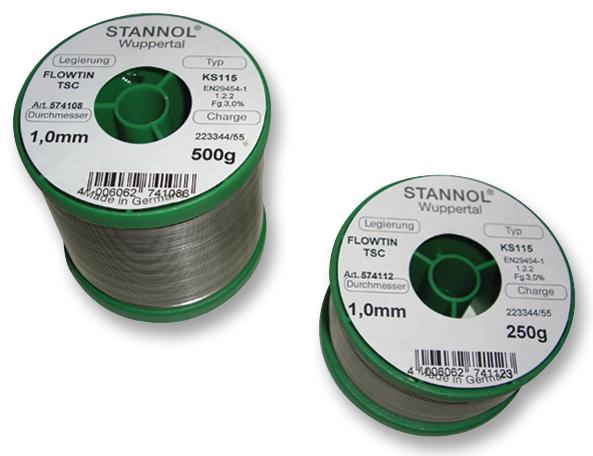 574110 SOLDER WIRE, KS115, 1.2MM, 500G STANNOL