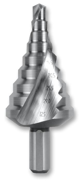 101092 STEP DRILL, HSS, 6.5-32.5MM RUKO