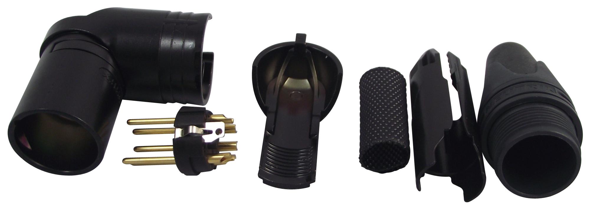 NC5MRX-B PLUG, XLR, 90DEG, 5POLE NEUTRIK