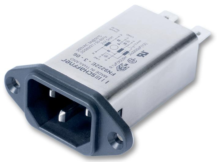 FN9222EU-1-06 FILTER, IEC, 1A SCHAFFNER