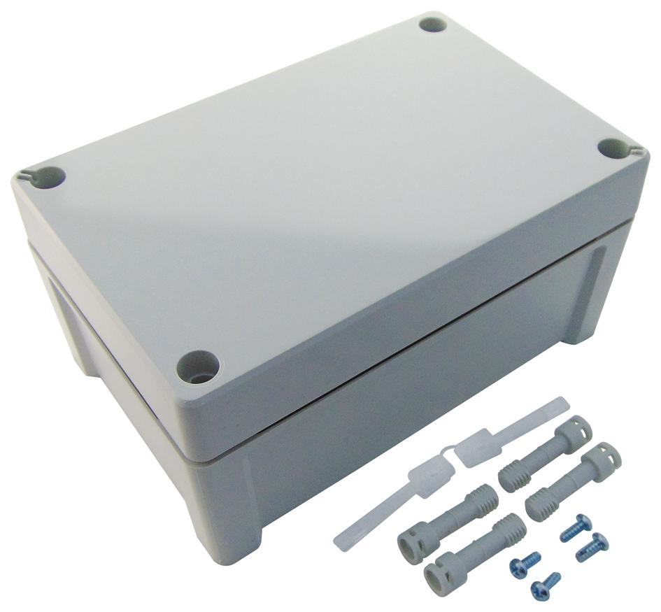 TA 191209 ENCLOSURE BOX, GREY, IP65, 187X122X90MM FIBOX