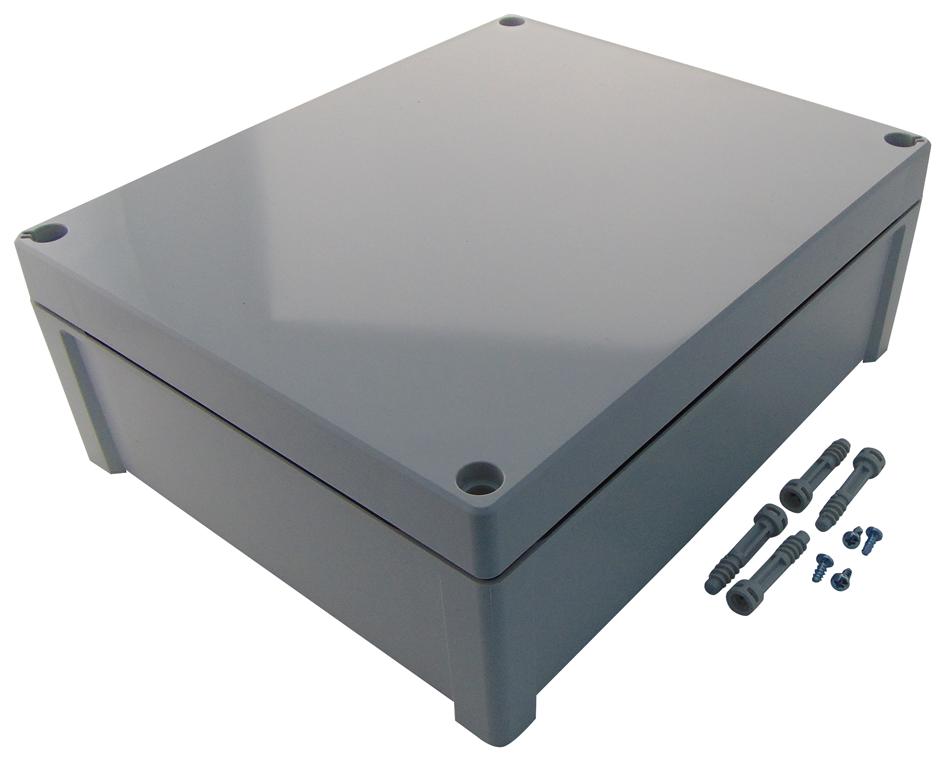 TA 292411 ENCLOSURE BOX, GREY, IP65, 289X239X107MM FIBOX