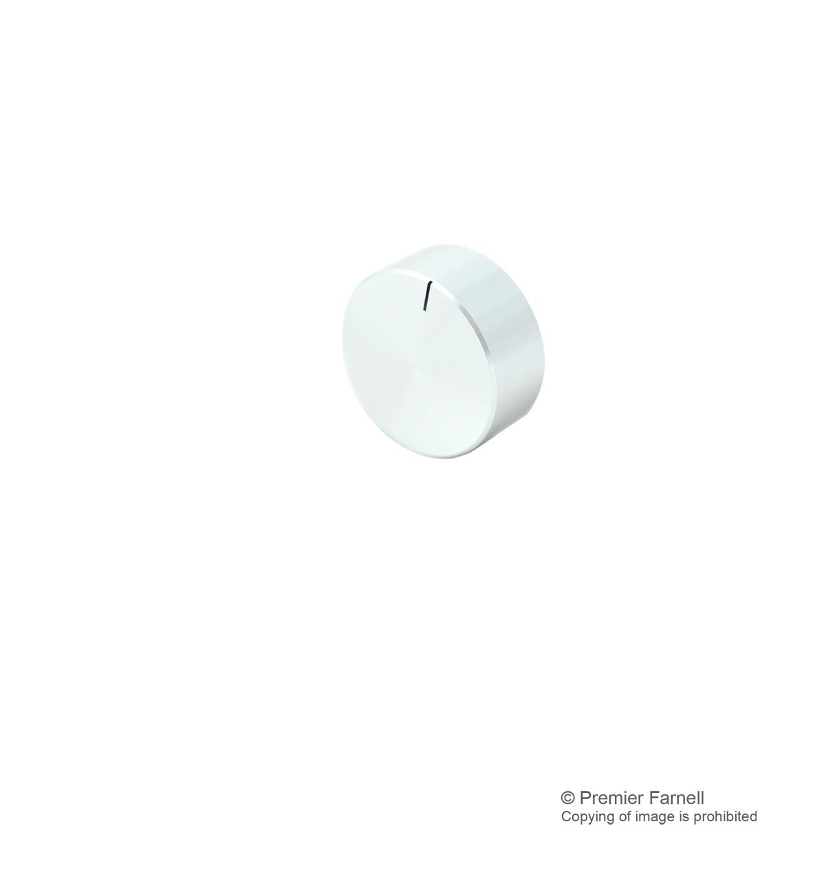 38S-2D KNOB, ALUMINIUM, SPUN, 38MM MULTICOMP