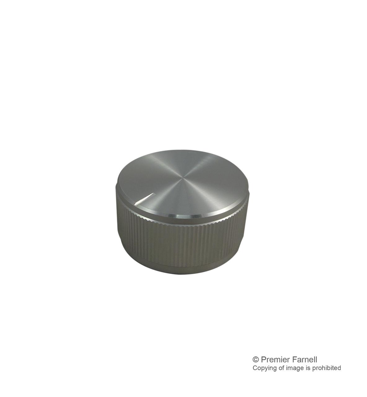 061-6008 KNOB, ALUMINIUM, NATURAL, 31.8MM MULTICOMP