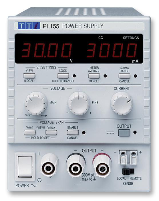 PL155 POWER SUPPLY, 1CH, 15V, 5A, ADJUSTABLE AIM-TTI INSTRUMENTS