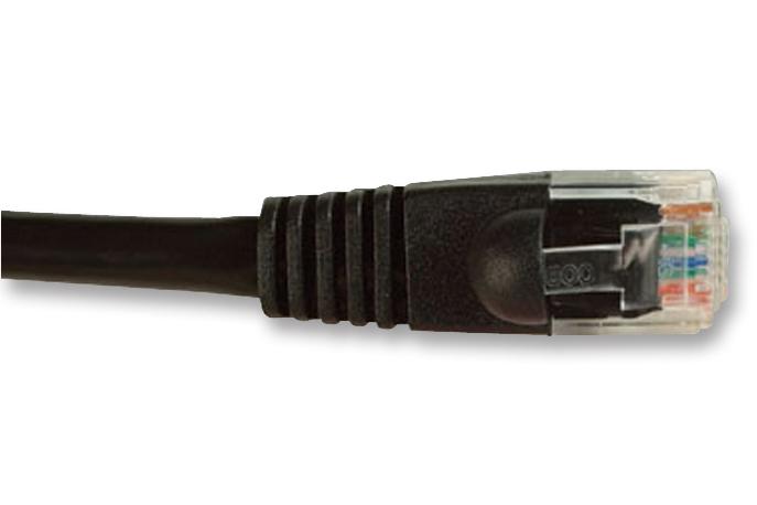 2965-2BK PATCH LEAD, CAT5E, BLACK, 2M VIDEK