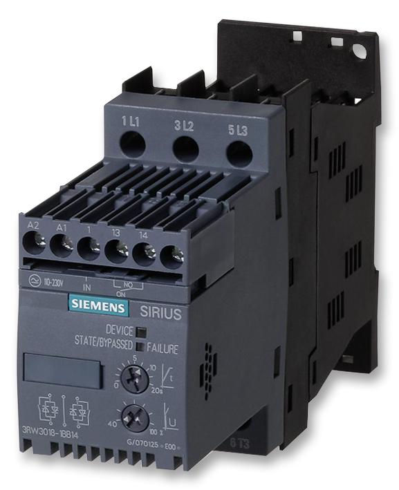 3RW3018-1BB14 SIRIUS SOFTSTARTER, S00, 17.6A, 7.5KW SIEMENS