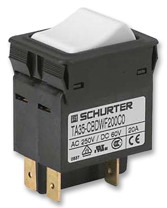 TA35-CBTWF100C0 CIRCUIT BREAKER, 2P, 10A SCHURTER