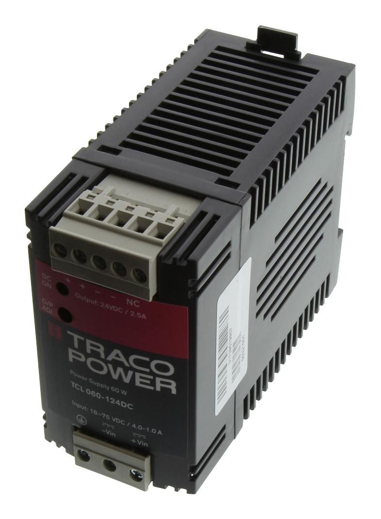 TCL 060-124DC CONVERTER, DC-DC, 24V, 60W TRACO POWER