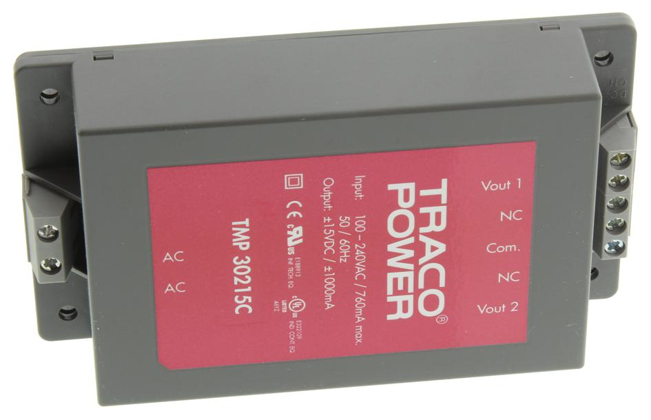 TMP 30215C CONVERTER, AC/DC, ±15V, 1A/30W, MODULE TRACO POWER