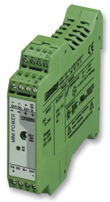 MINI-PS-12-24DC/24DC/1 POWER SUPPLY, 1A, 24V, DIN RAIL PHOENIX CONTACT