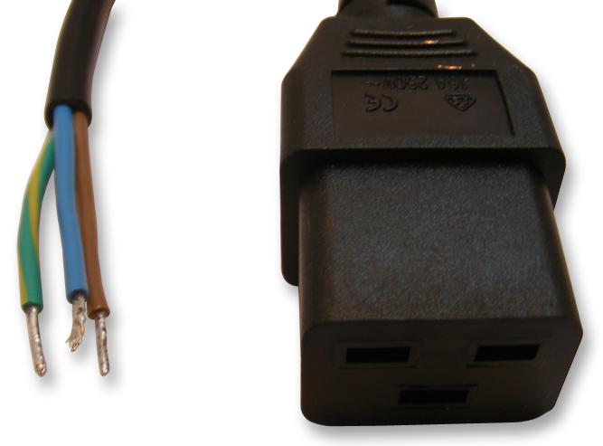 SL-19 ROJ-2 LEAD, IEC C19 BARE ENDS, 2M MULTICOMP PRO