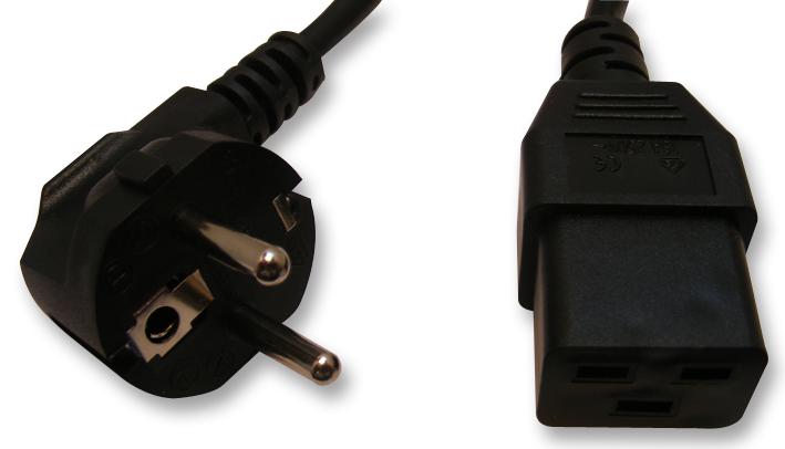 SL-19 + SL-6-3 LEAD, IEC C19 TO EURO PLUG, 3M MULTICOMP PRO