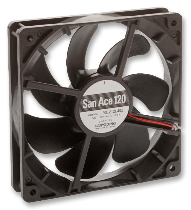 9S1212M4011 FAN, SILENT, 120MM, 12V, MED SPEED SANYO DENKI