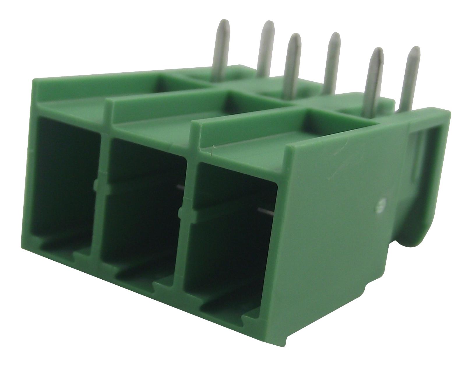 PC 4/3-G-7,62 HEADER, HORIZONTAL, 7.62MM, 3WAY PHOENIX CONTACT