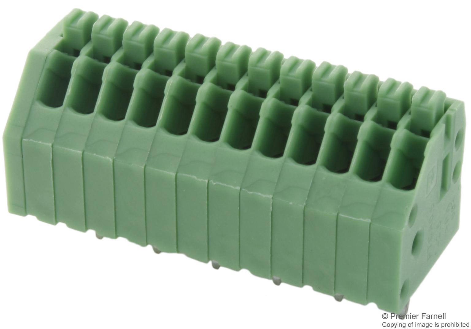 PTSA0,5/12-2,5-Z TB, WIRE TO BRD, 12POS, 20AWG PHOENIX CONTACT