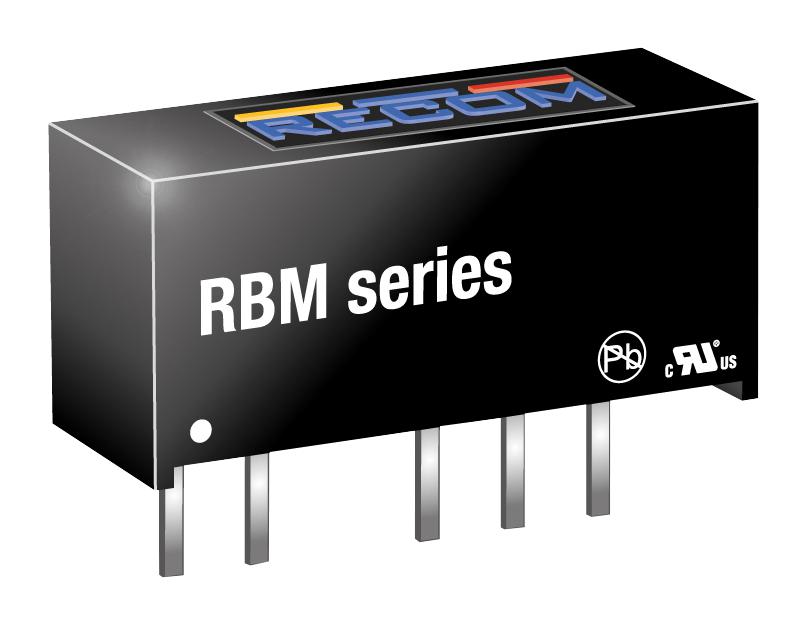 RBM-1212D DC-DC CONVERTER, MEDICAL, 2 O/P, 1W RECOM POWER