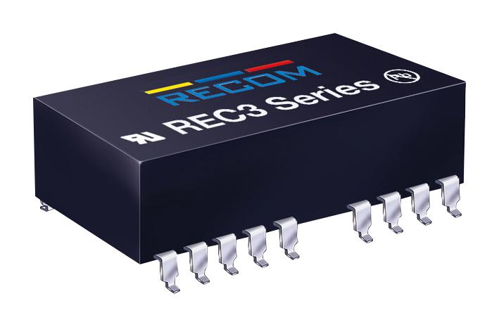 REC3-2415DRW/H4/A DC-DC CONV, 2 O/P, 3W RECOM POWER