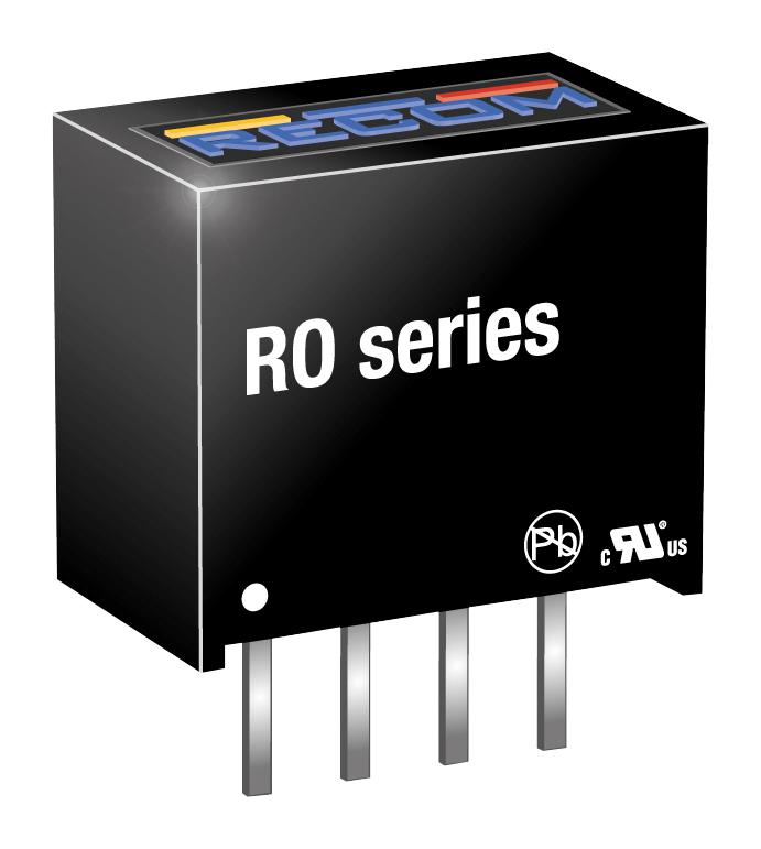 RO-2405S DC/DC, UNREG, 1W, 24V, 05V, SIP4 RECOM POWER