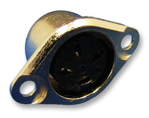 0103 06 SOCKET, CHASSIS, DIN, CATCH, 6WAY LUMBERG