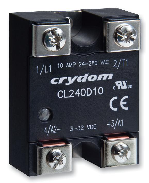 CL240D10R SSR, IP00, 280VAC/10A, 3-32VDC, RN SENSATA/CRYDOM