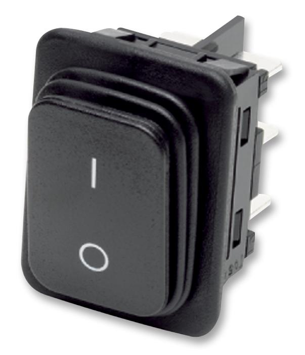 1932.3112-02 SWITCH, DPST, IP65, BLACK, I/O MARQUARDT