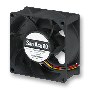 9GA0812P1S61P FAN,  LOW POWER,  80X38MM, 12V SANYO DENKI
