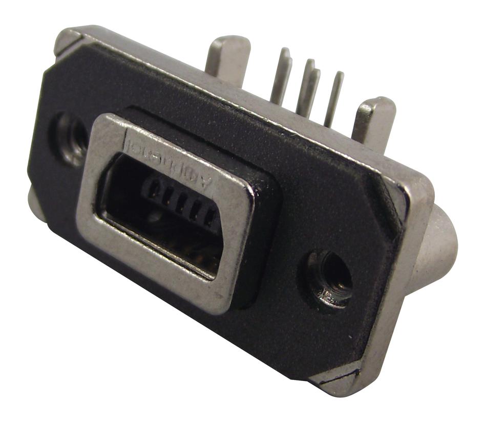 MUSBE15134 MINI USB, 2.0 TYPE AB, RECEPTACLE, TH AMPHENOL ICC