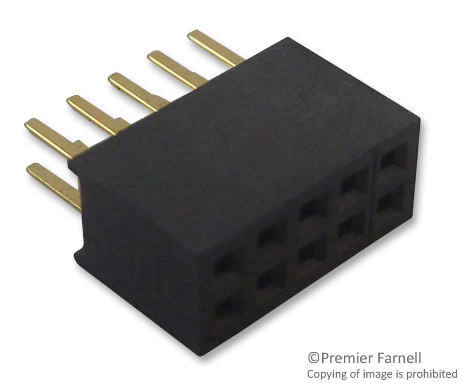 20021311-00012T4LF RECEPTACLE, VERT, 1.27MM, THT, 12WAY AMPHENOL ICC