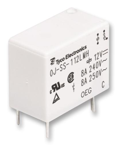 OJ-SH-124LMH,000 RELAY, SPST-NO, 250VAC, 30VDC, 8A OEG - TE CONNECTIVITY