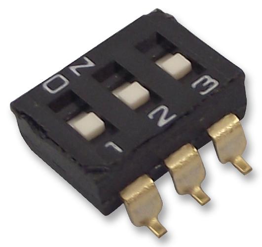 A6S3101H SWITCH, DIP, 3 WAY, UNSEALED OMRON