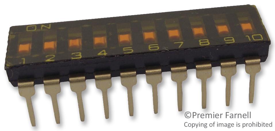 A6T0102 SWITCH, DIP, 10 WAY, SEALED OMRON