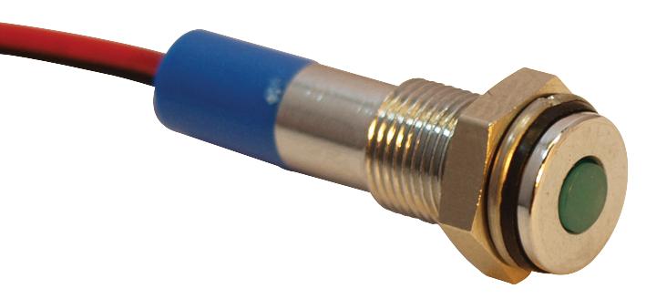 Q6F3CXXB24E INDIC LED  FLUSH 6MM BLU 24VDC,IP67 APEM