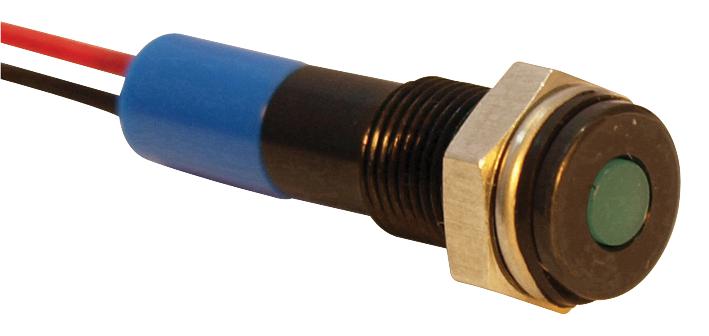 Q6F3BXXB24E INDIC LED  FLUSH 6MM BLU 24VDC,IP67 APEM