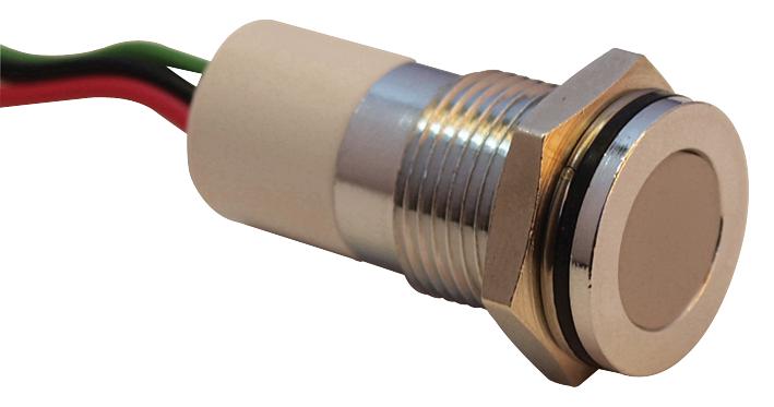 Q14F3CZZRYG24E INDIC FLUSH CHRME TRI COL 24VDC,IP67 APEM