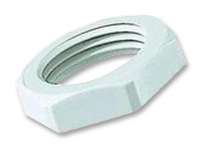 LN207035 LOCKNUT, NYLON, M20, LT GREY HYLEC